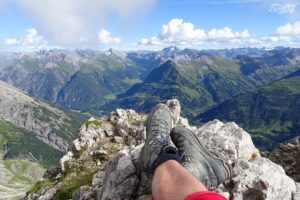 Wanderung Biberkopf Allgäuer Alpen (36) Gipfelzeit auf dem Biberkopf