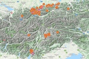 Geografische Wanderkarte